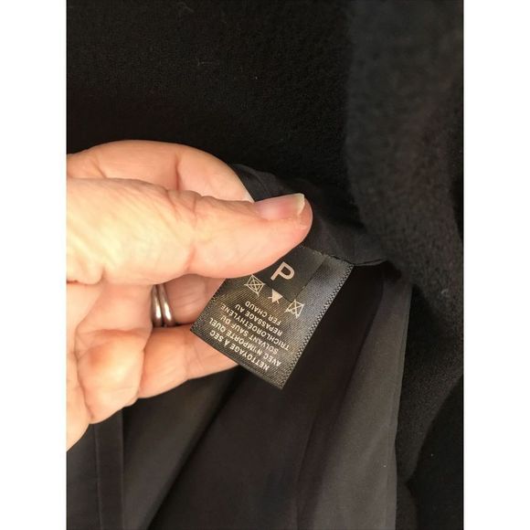 LAFAYETTE 148 New York Women 10 Solid Black Wool Lined Dress Zip Layered Modest - Picture 6 of 10